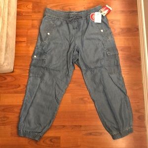 Light Chambray Capri Jogger Pant